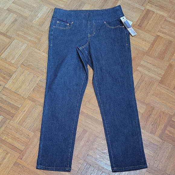 Jag Dark Shadow High Rise Skinny Pull On Jeans SIZE 16 - Picture 1 of 11